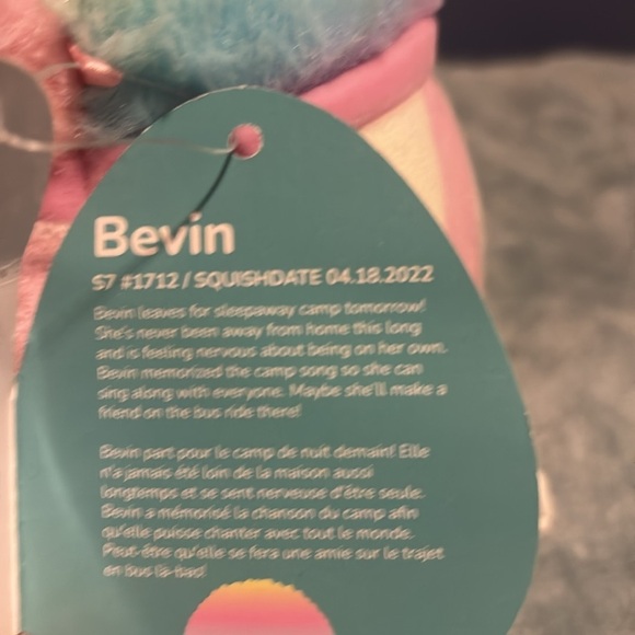 NWT 7” Squishmallow “Bevin”. - Picture 5 of 5